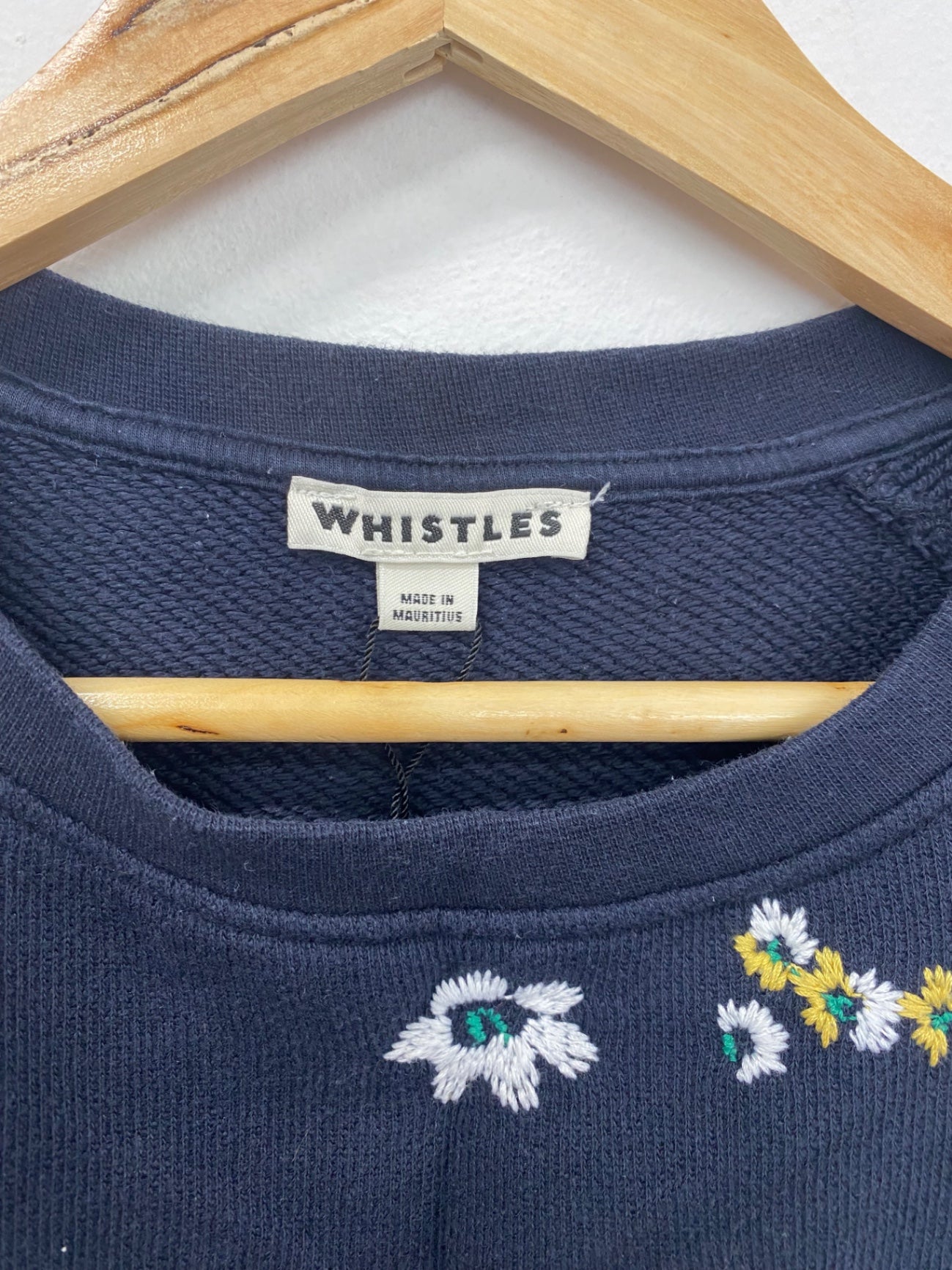 Fabulous Whistles Floral Sweatshirt UK S Navy SD353