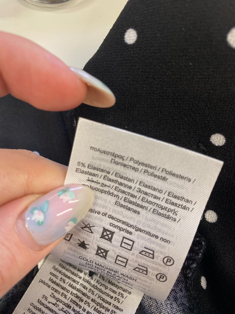 Dupe Fabulous JDY Wide Leg Trousers UK16 Black Polkadot LB010