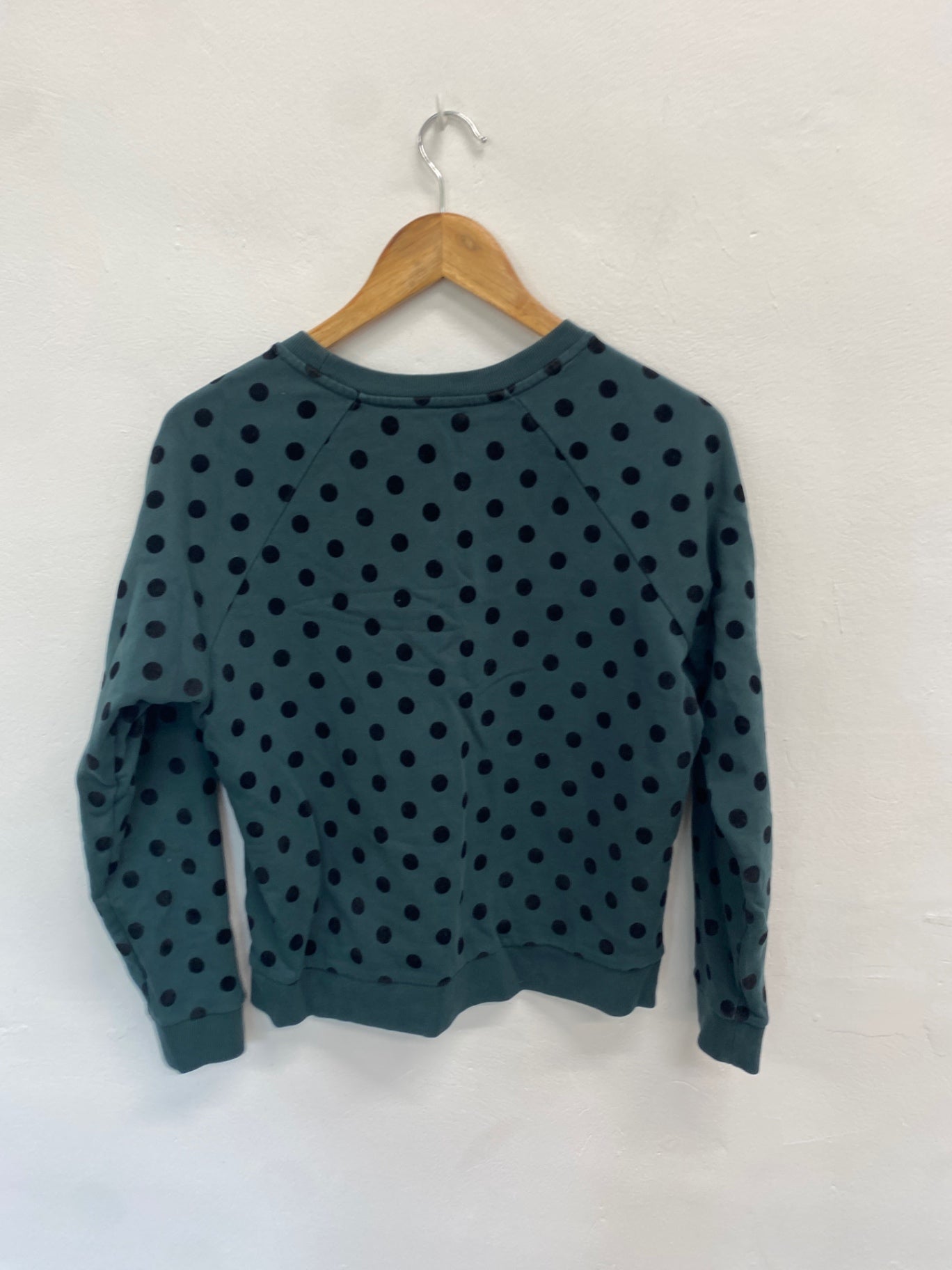 Fabulous WHISTLES Sweatshirt UK S Green spotted SD353