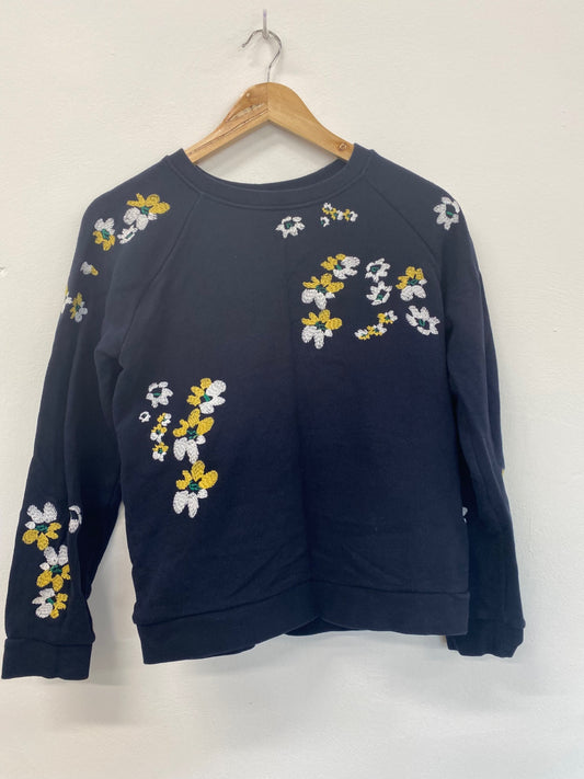 Fabulous Whistles Floral Sweatshirt UK S Navy SD353
