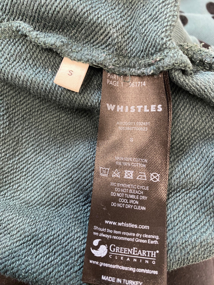Fabulous WHISTLES Sweatshirt UK S Green spotted SD353