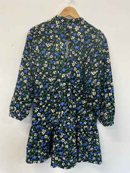 Fabulous Whistles Mini Dress UK10 Black Ditsy Floral SD353