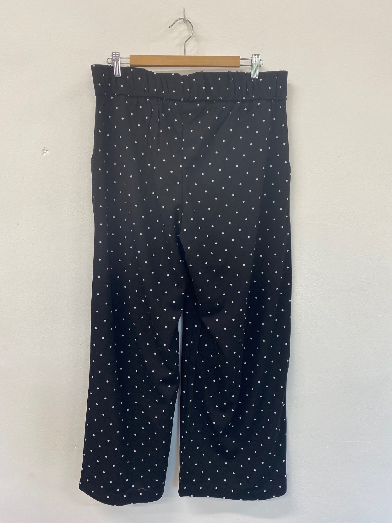 Dupe Fabulous JDY Wide Leg Trousers UK16 Black Polkadot LB010