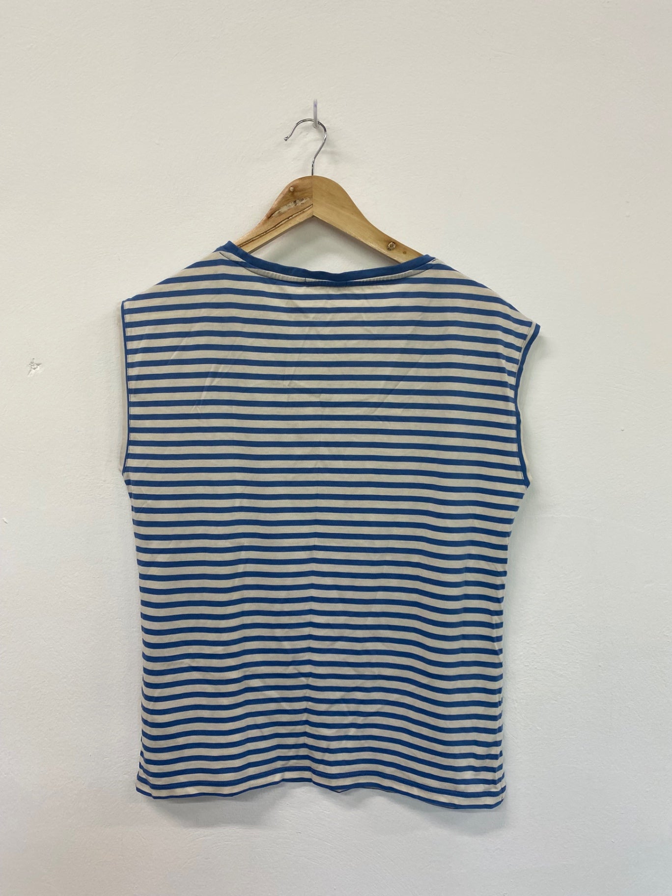 Fabulous Armedangels Blue & Cream Stripe Tank UK S JC003