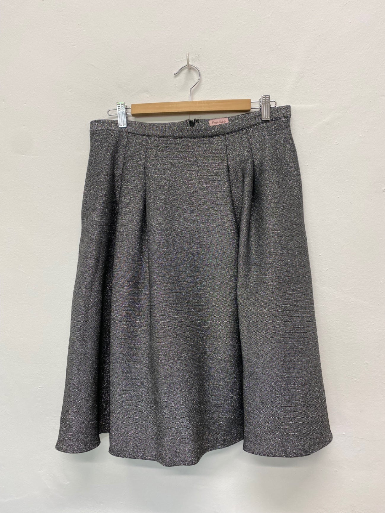 Fabulous Phase Eight A-Line Skirt Uk14 Dark Silver sparkly Occasion EJP01