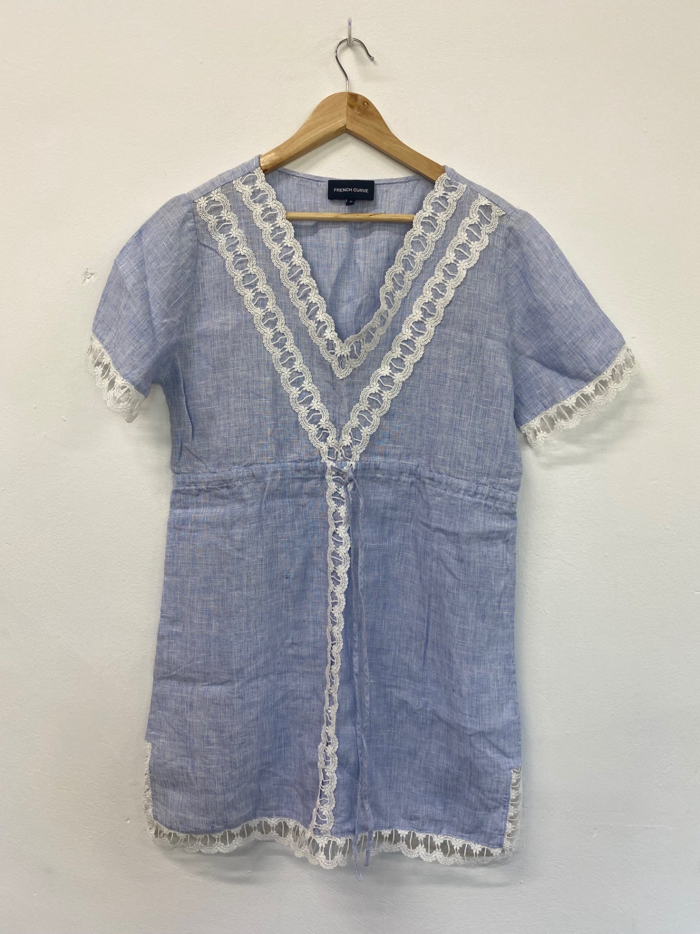 Fabulous FRENCH CURVE Beach Cover UK S Light Blue JC003