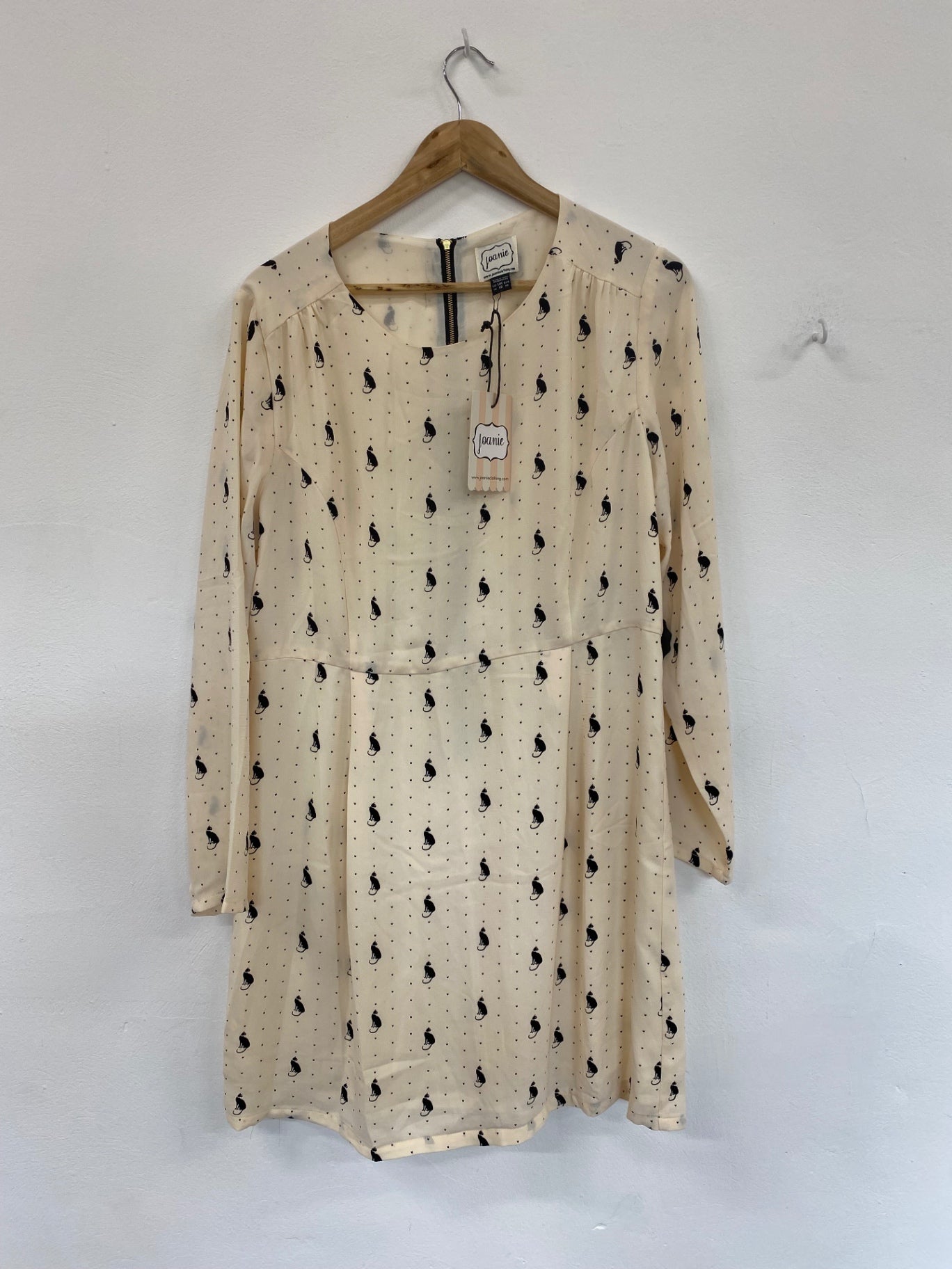 Fabulous Joanie Mini Dress UK18 Cream & Black LG238