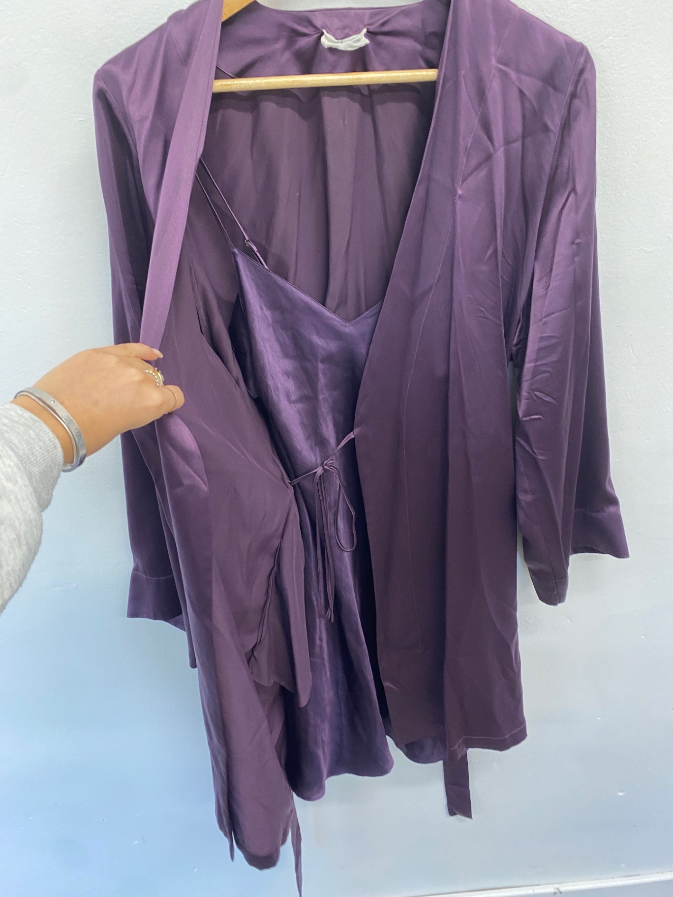 Fabulous Marjolaine Nightdress two piece sexy UK14 Violet EJP01