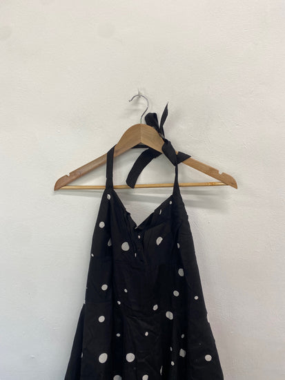 Fabulous Joanie Dress Uk16 Black polka new LG238