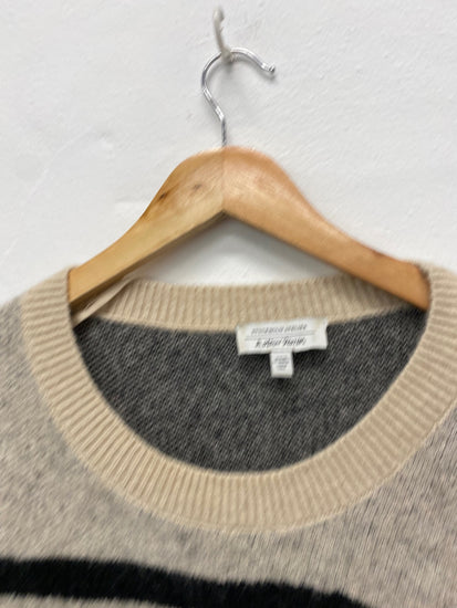 Fabulous & Other Stories Sweater UK XS Beige & Black Swirl Jacquard crewneck LW002