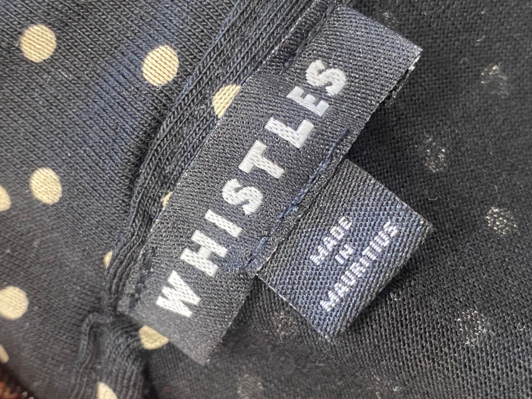 Fabulous Unknown Dress UK10 Black with white polka dots