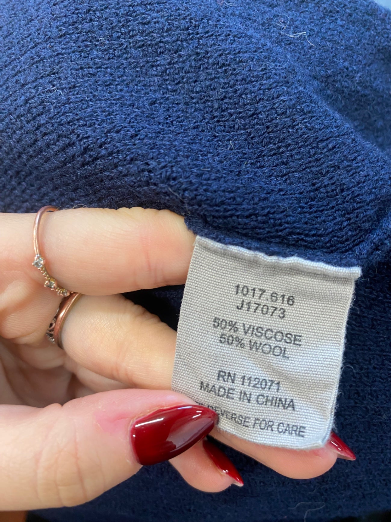 Fabulous Jigsaw Cardigan UK M Navy Blue longline wool FK116