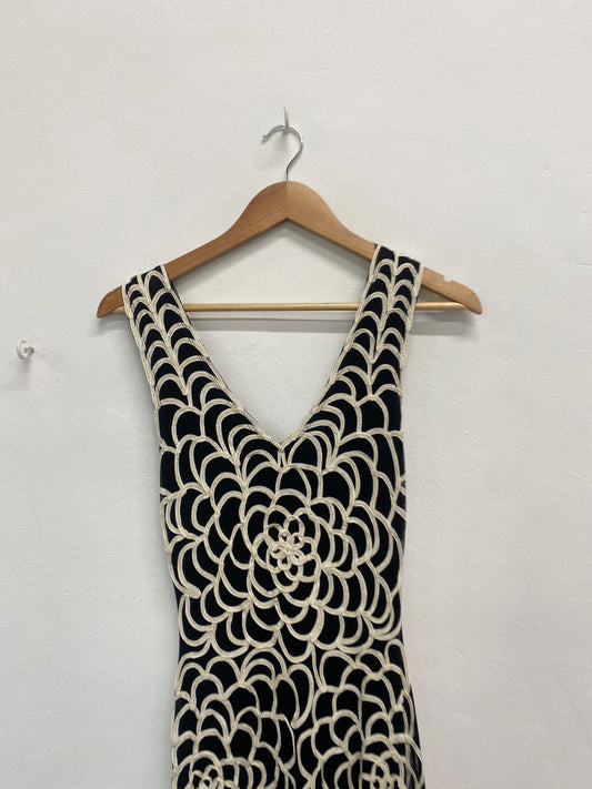 Fabulous Phase Eight Dress UK8 Black and beige formal FK116