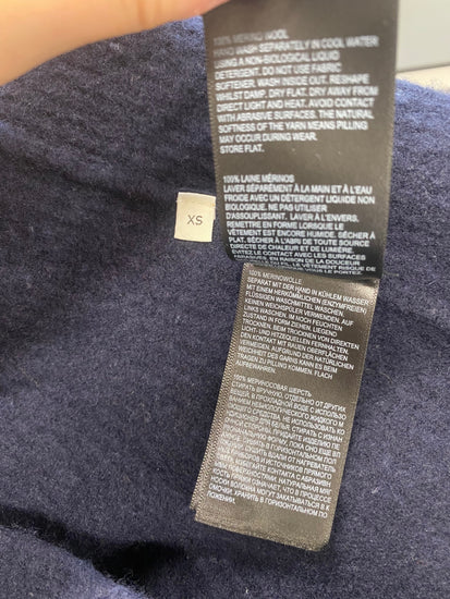 Fabulous Whistles Cardigan UK XS Navy Blue tie waist FK116