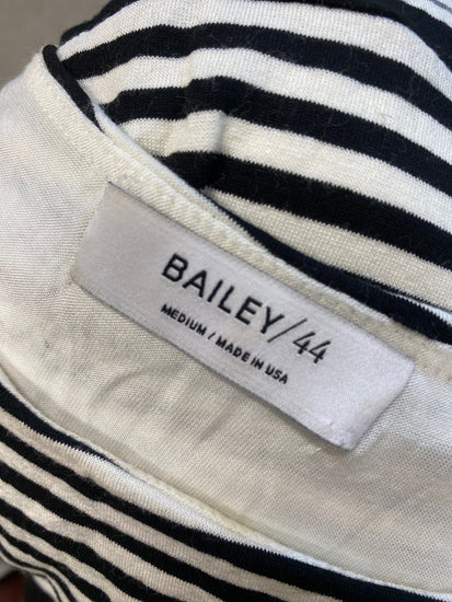 Fabulous Anthropologie Dress UK M Black white striped FK116