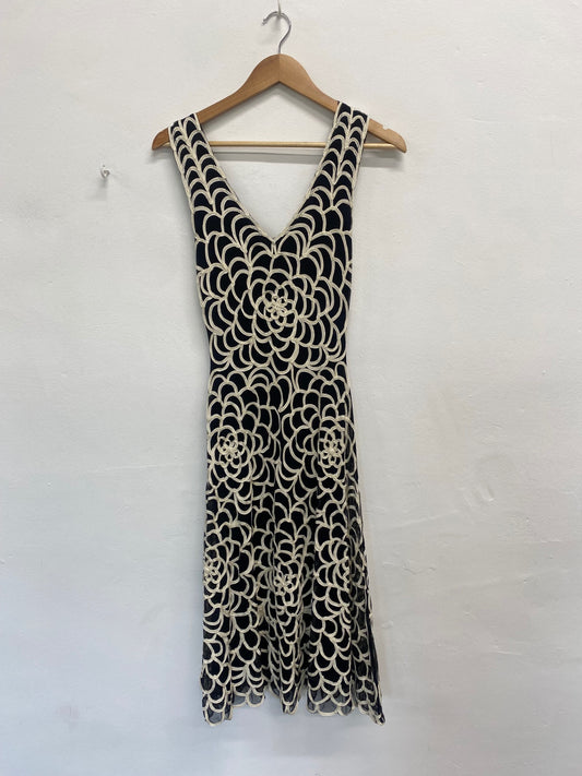 Fabulous Phase Eight Dress UK8 Black and beige formal FK116