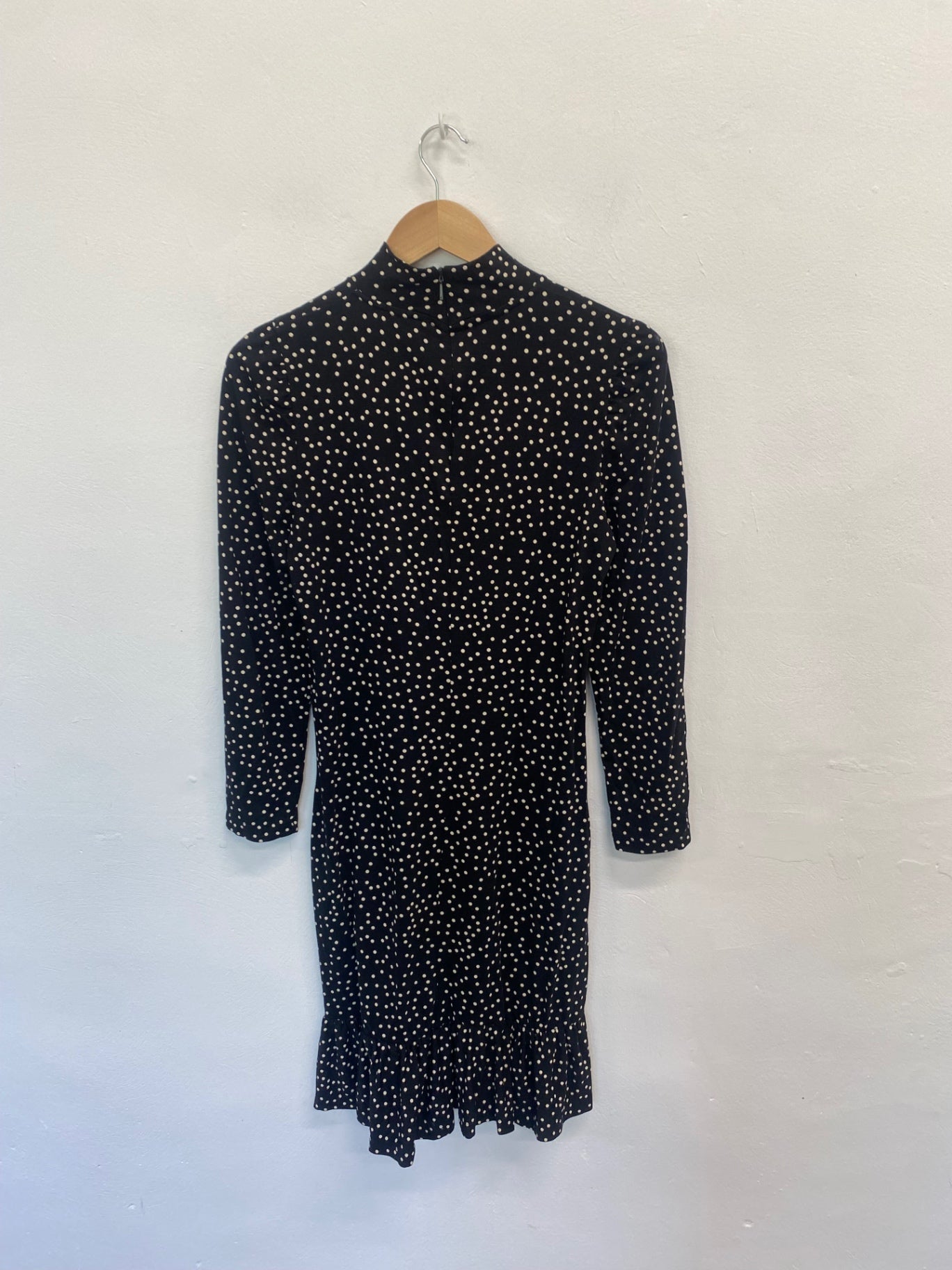 Fabulous Unknown Dress UK10 Black with white polka dots