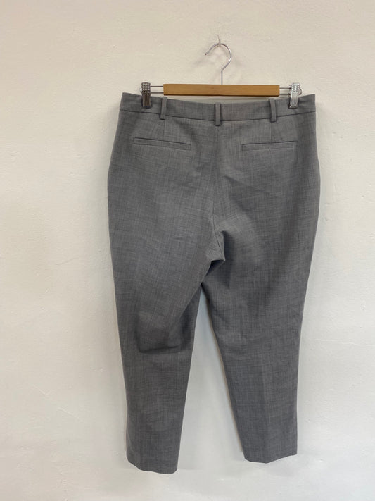 Amazing Pure Collection Grey Wool Blend Trousers UK12 FK116 