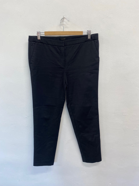 Amazing Massimo Dutti Trousers UK16 Black FK116