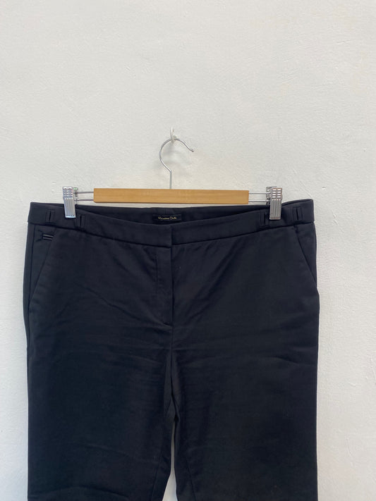 Amazing Massimo Dutti Trousers UK16 Black FK116