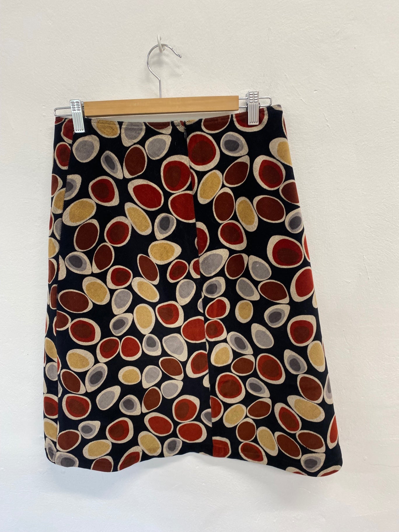 Amazing Hobbs Skirt UK10 Brown geometric cord funky FK116