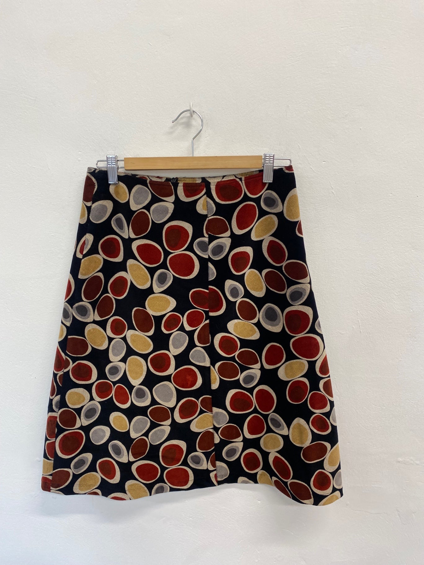 Amazing Hobbs Skirt UK10 Brown geometric cord funky FK116