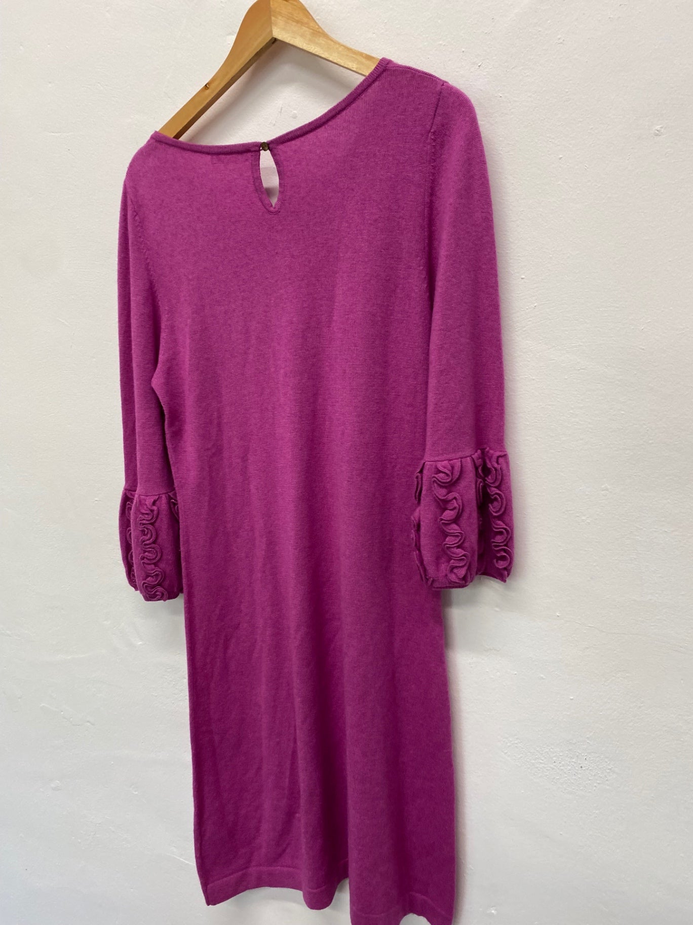 Fabulous Marilyn Monroe Jumper Dress Uk16 Pink silk cashmere embellished sleeves FK116