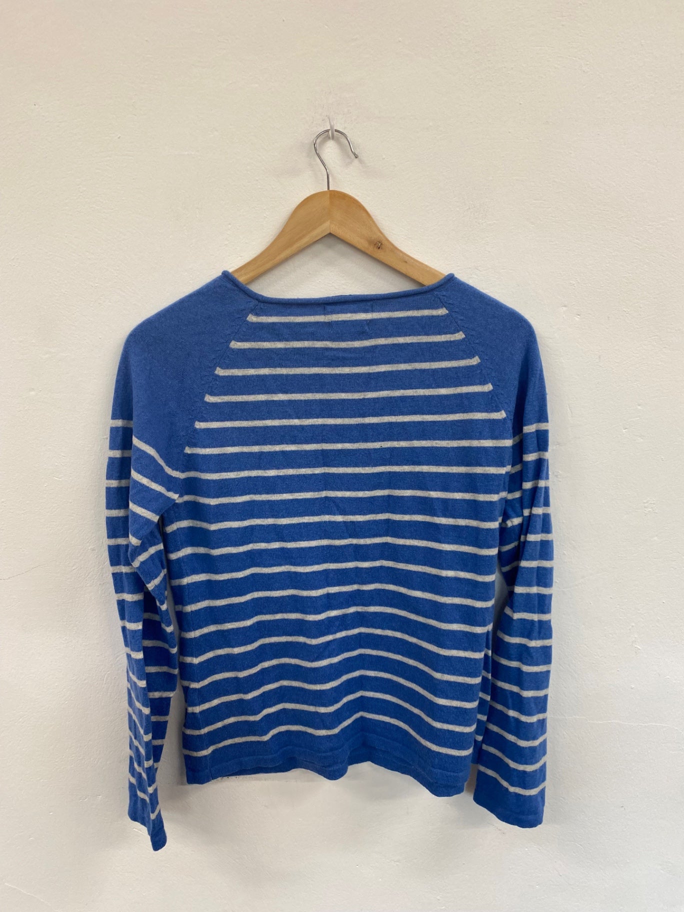 Amazing Seasalt Cornwall Aye Aye Skipper Jumper UK12 Blue & White FK116