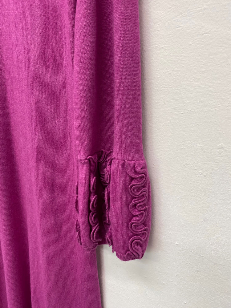 Fabulous Marilyn Monroe Jumper Dress Uk16 Pink silk cashmere embellished sleeves FK116