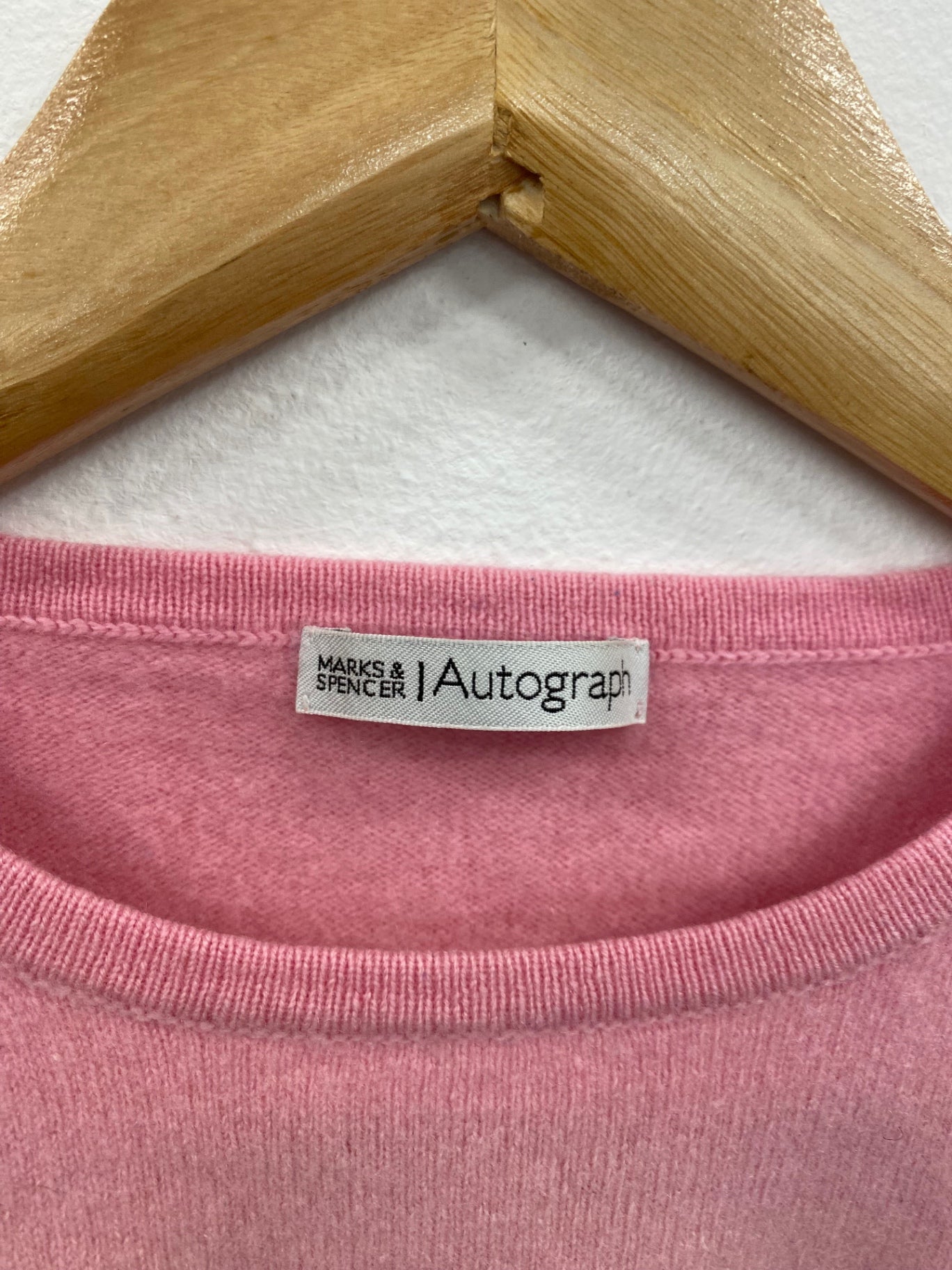 Amazing Autograph Sorbet Pink Cashmere Jumper UK18 FK116