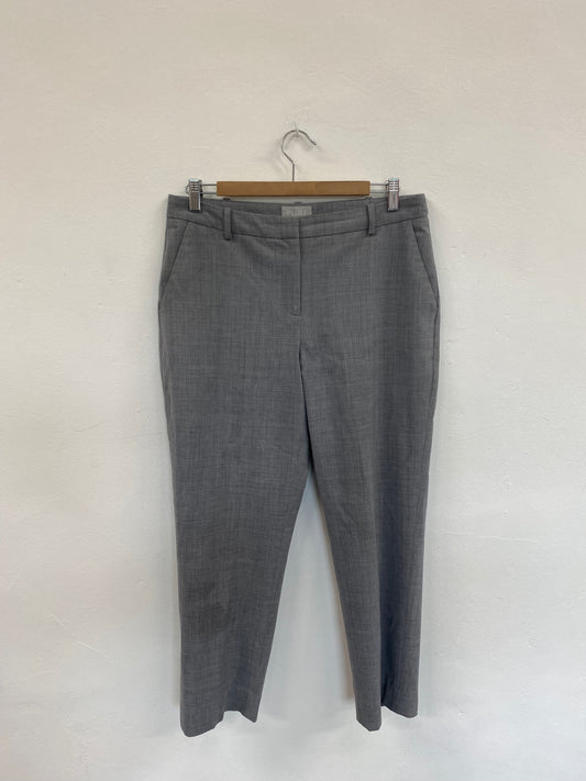 Amazing Pure Collection Grey Wool Blend Trousers UK12 FK116 