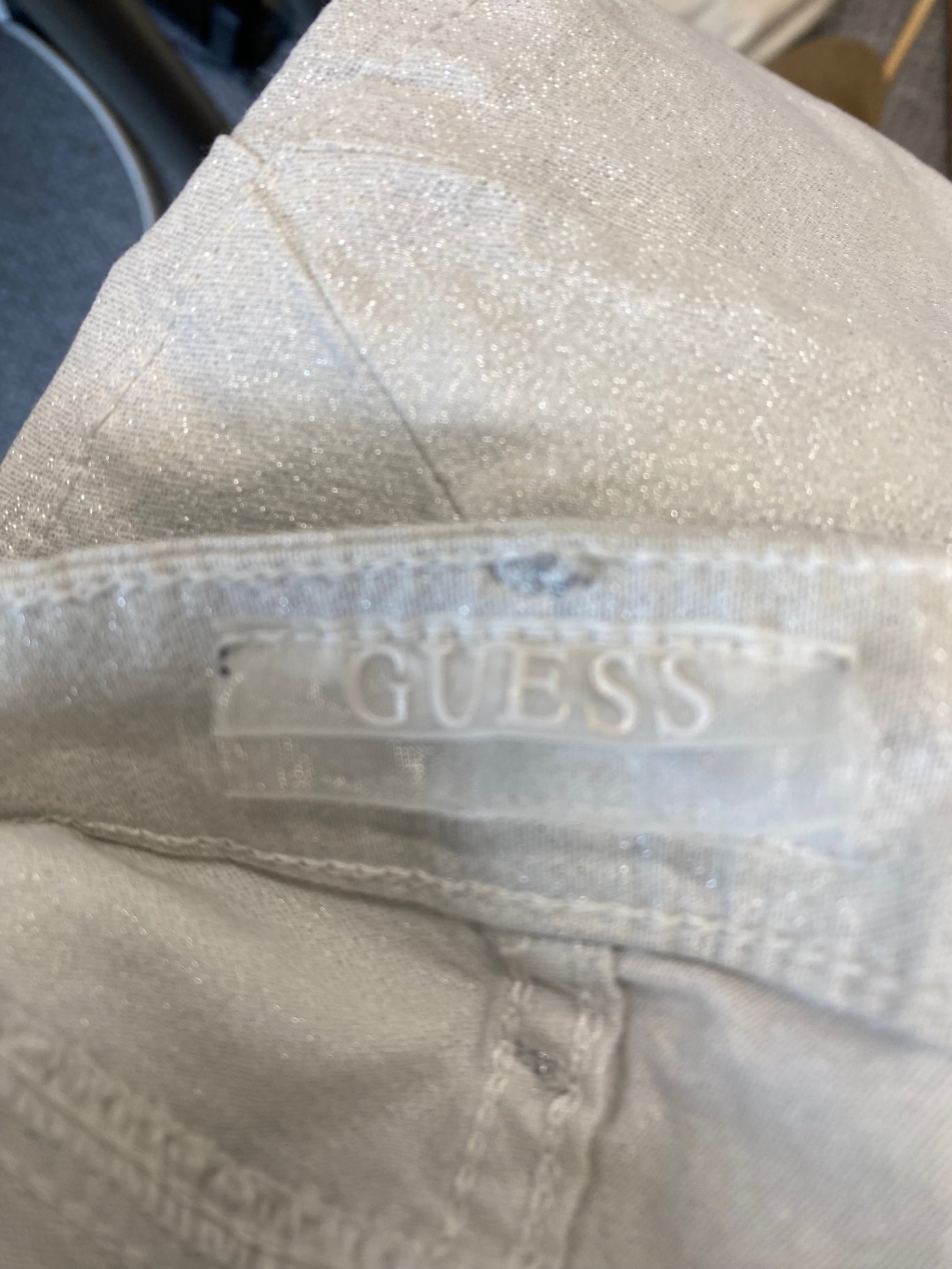 Amazing Guess Jeggings W27” Metallic ivory Skinny SL002