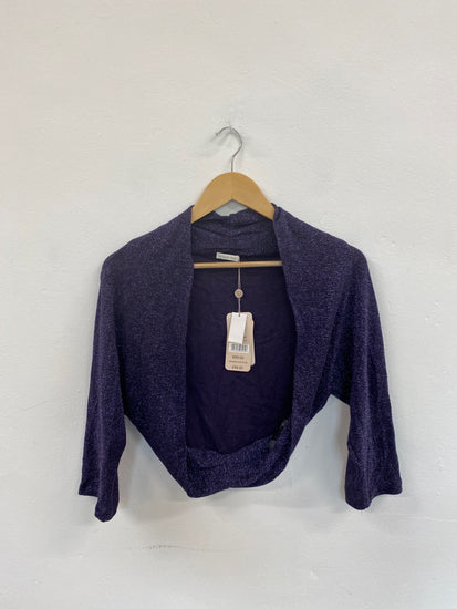 Amazing Jacques Vert Purple Sparkle Bolero UK S HT149 
