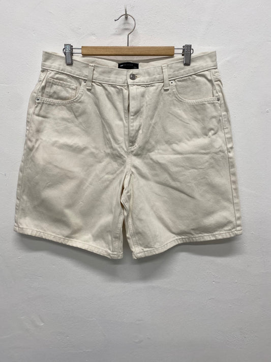 Amazing Asos Design long  Shorts Uk16 Cream/Off-white HT149