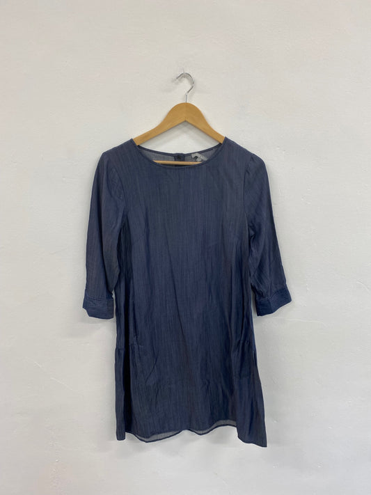 Amazing Oliver Bonas Navy Tunic Mini Dress UK10 HT149