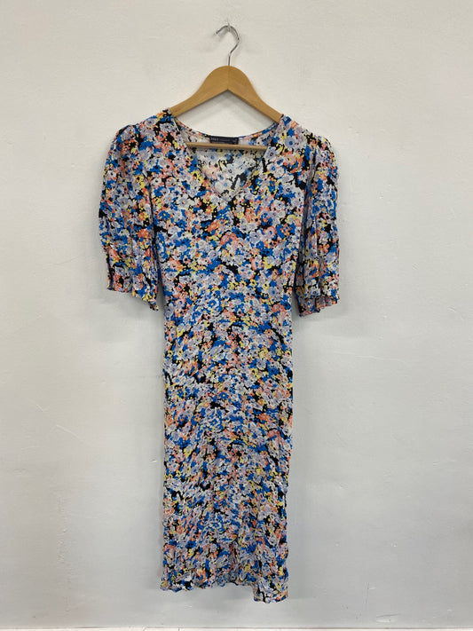 Amazing M&S Ditsy Floral Midaxi Dress UK10 AF003