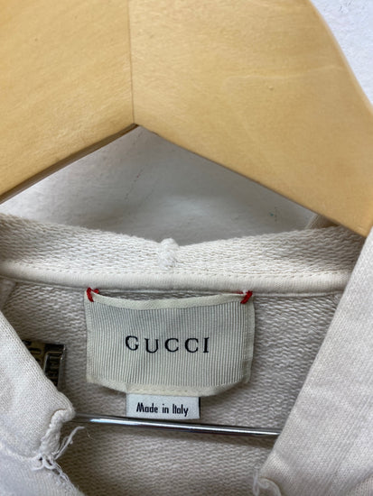 Amazing Gucci Hoodie Age 10 Beige distressed neckline BB001