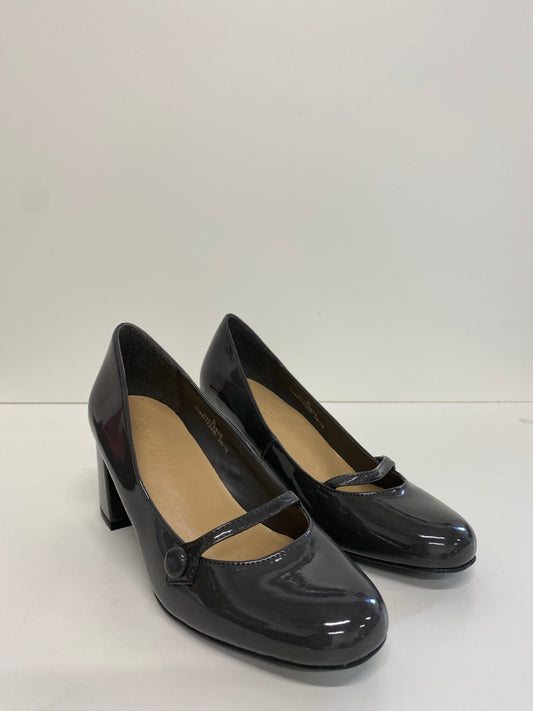 Amazing M&S Collection Mary Jane Court Shoes UK5 Grey Patent HL149