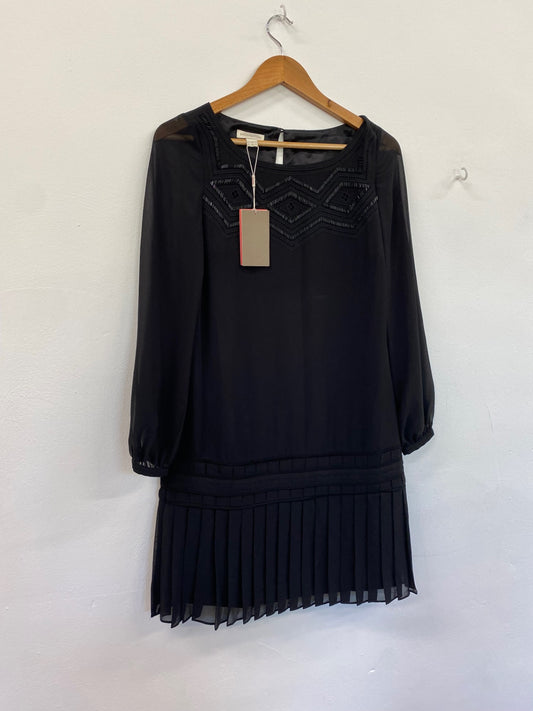 Amazing Monsoon flapper 1920’s evening party occasion dress Uk8 Black New HT149