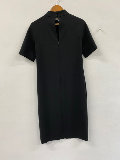 Amazing Marks & Spencers oriental Dress UK8 Black Midi HT149