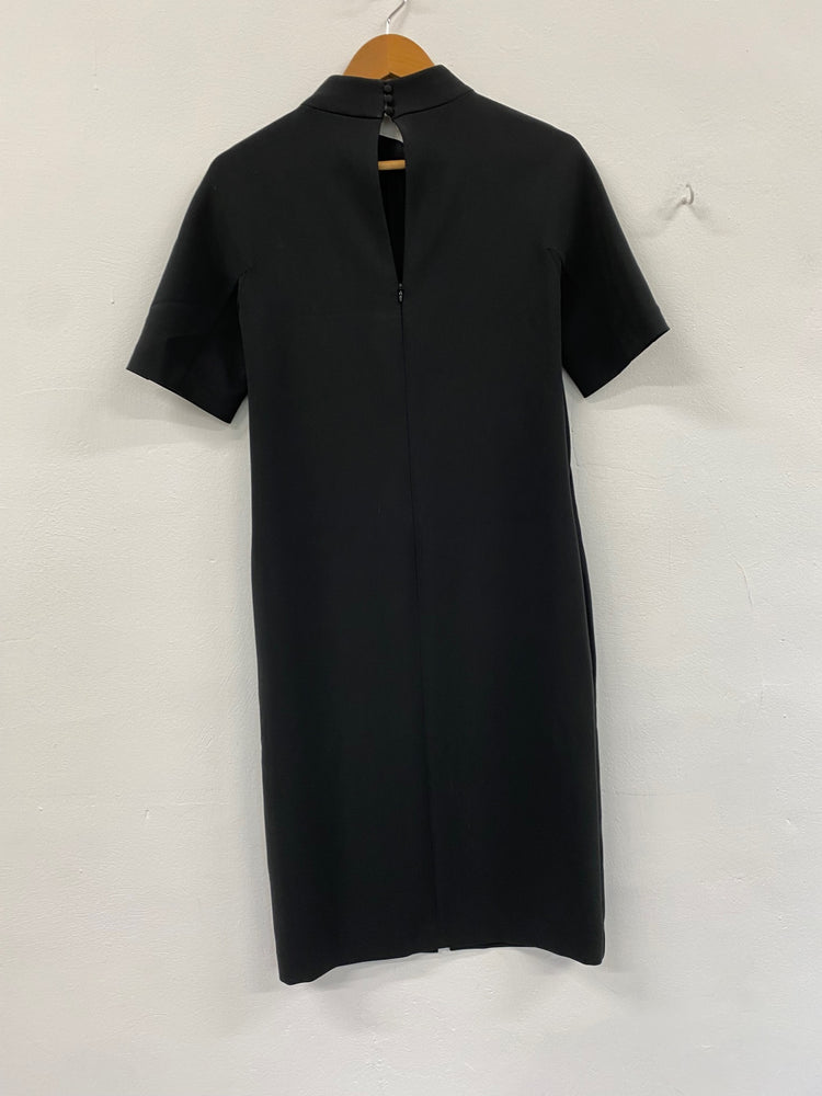 Amazing Marks & Spencers oriental Dress UK8 Black Midi HT149