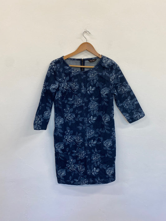 Amazing Phase Eight flora denim shirt Dress Uk8 Blue Western vibes HT149