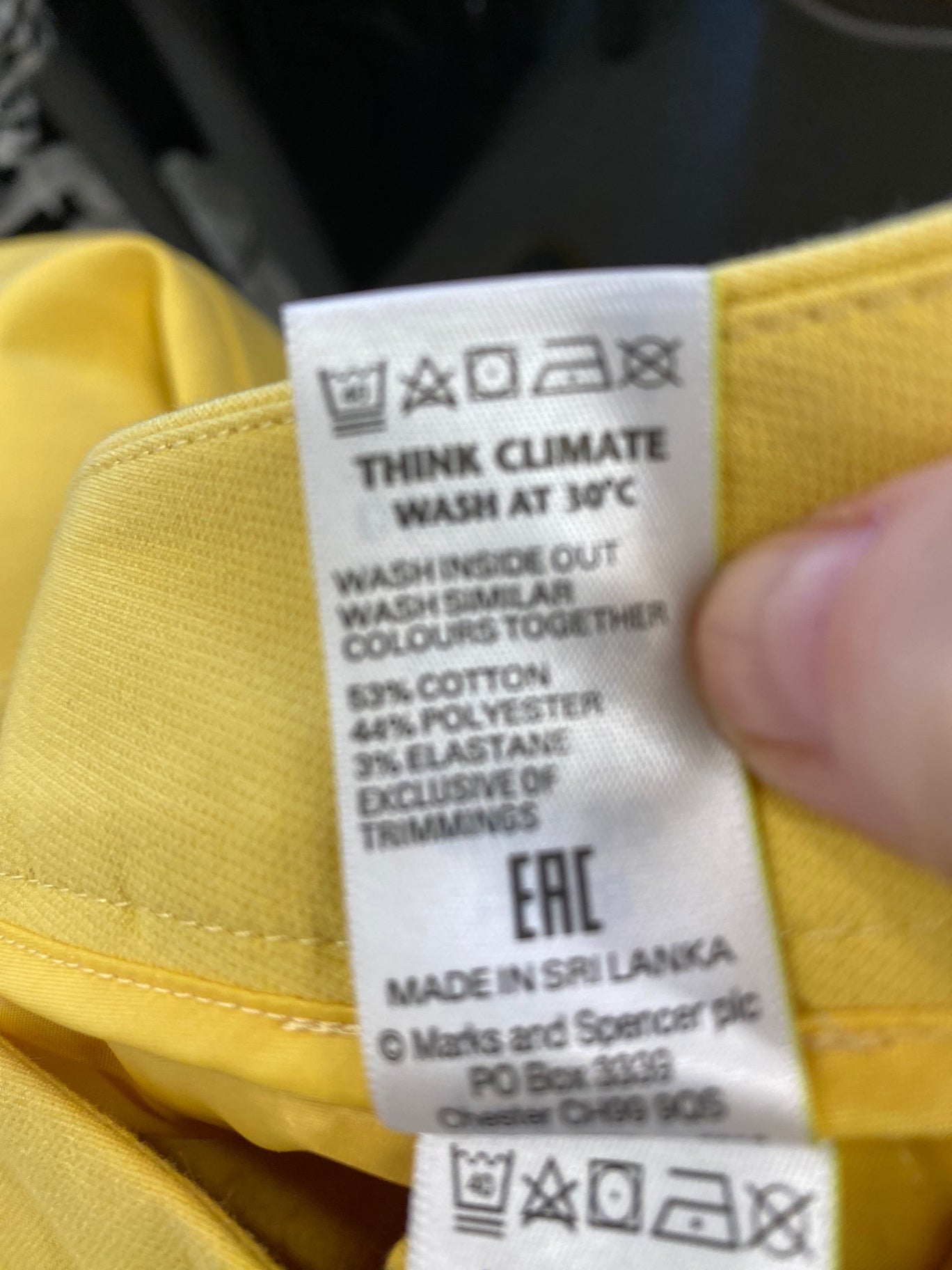 Amazing Marks & Spencers Cropped trousers Uk8 Yellow Per Una classics HT149