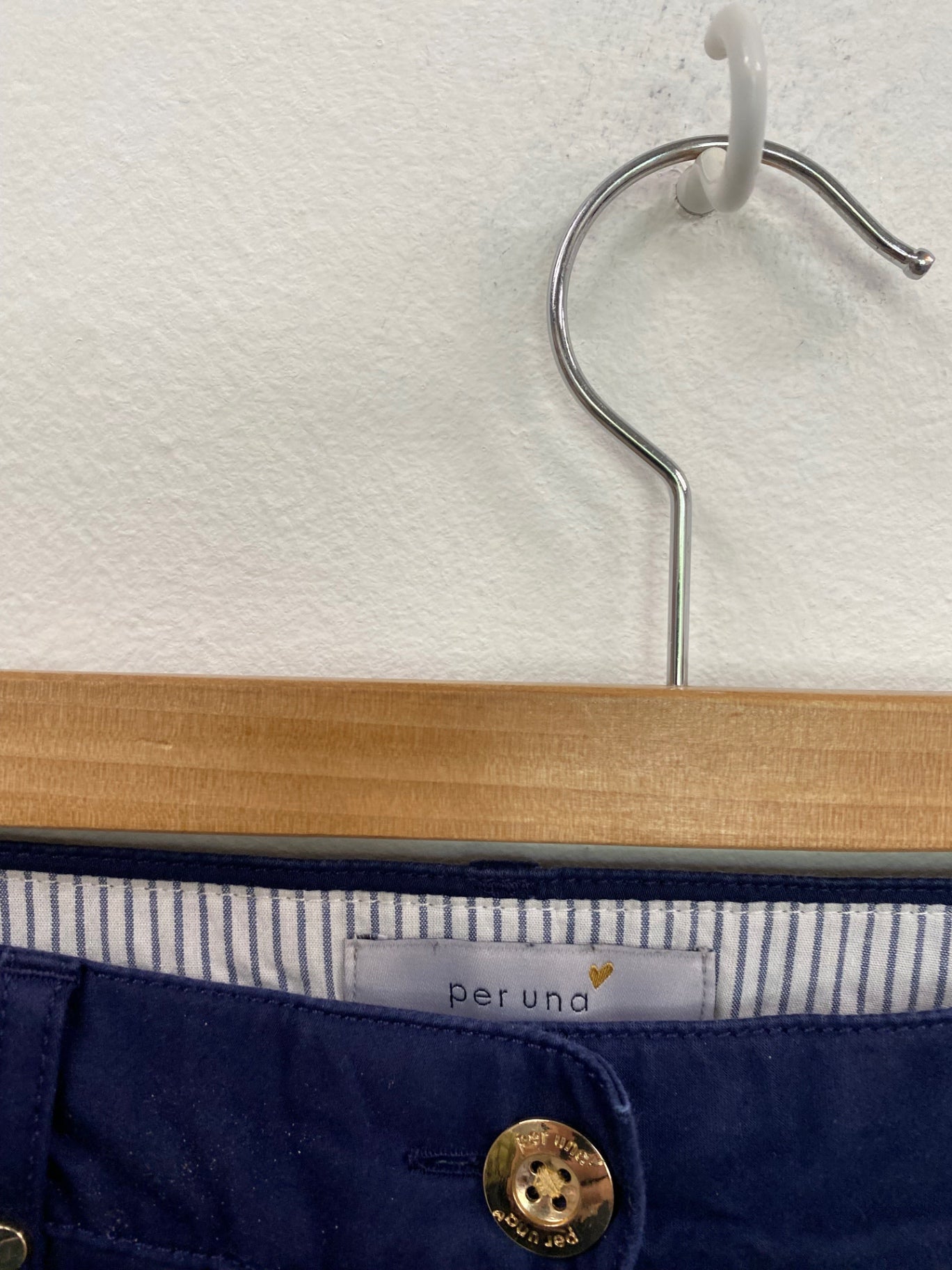 Amazing Marks & Spencers Cropped trousers Uk8 Navy Blue per Una Classic HT149