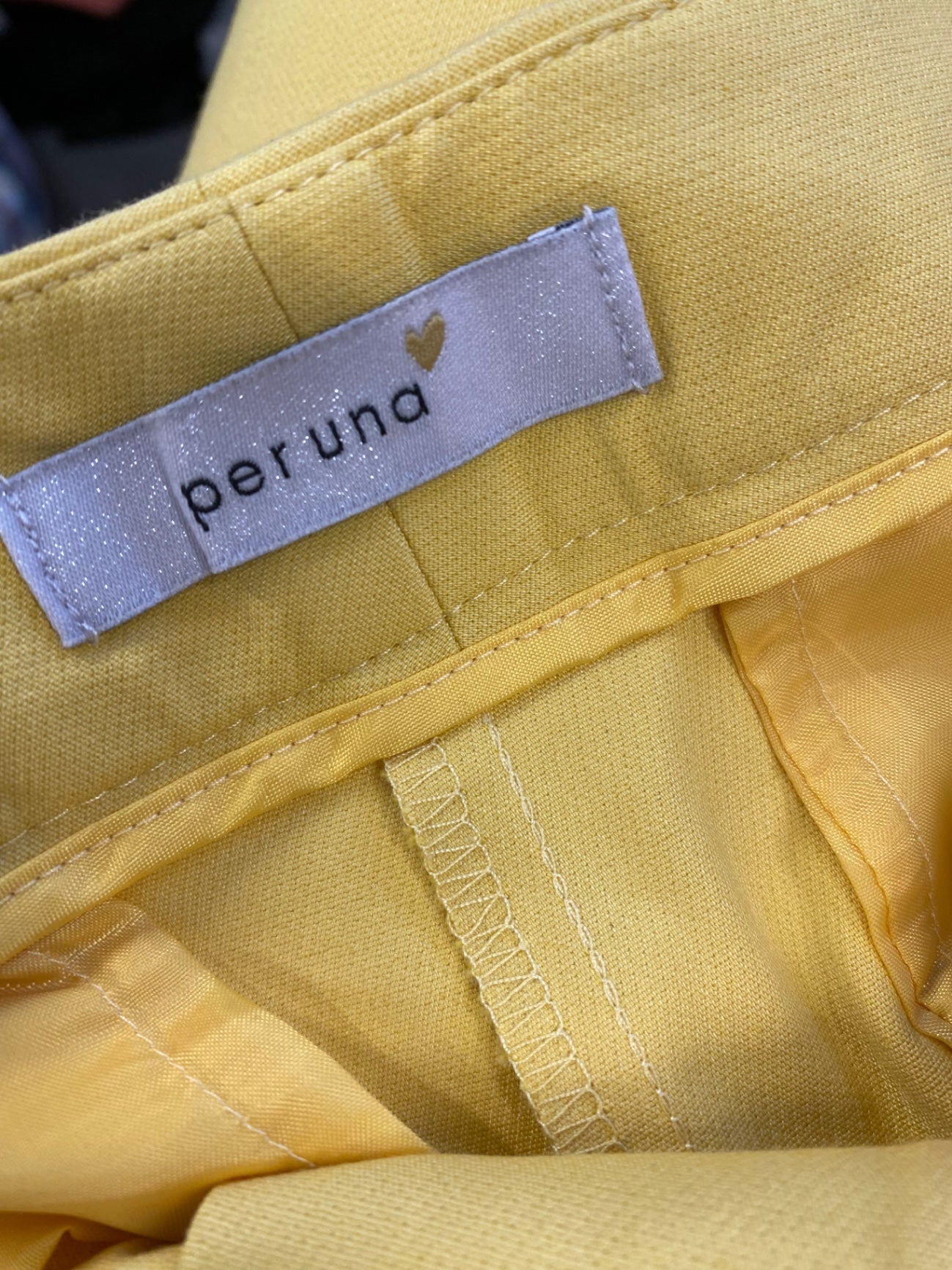 Amazing Marks & Spencers Cropped trousers Uk8 Yellow Per Una classics HT149