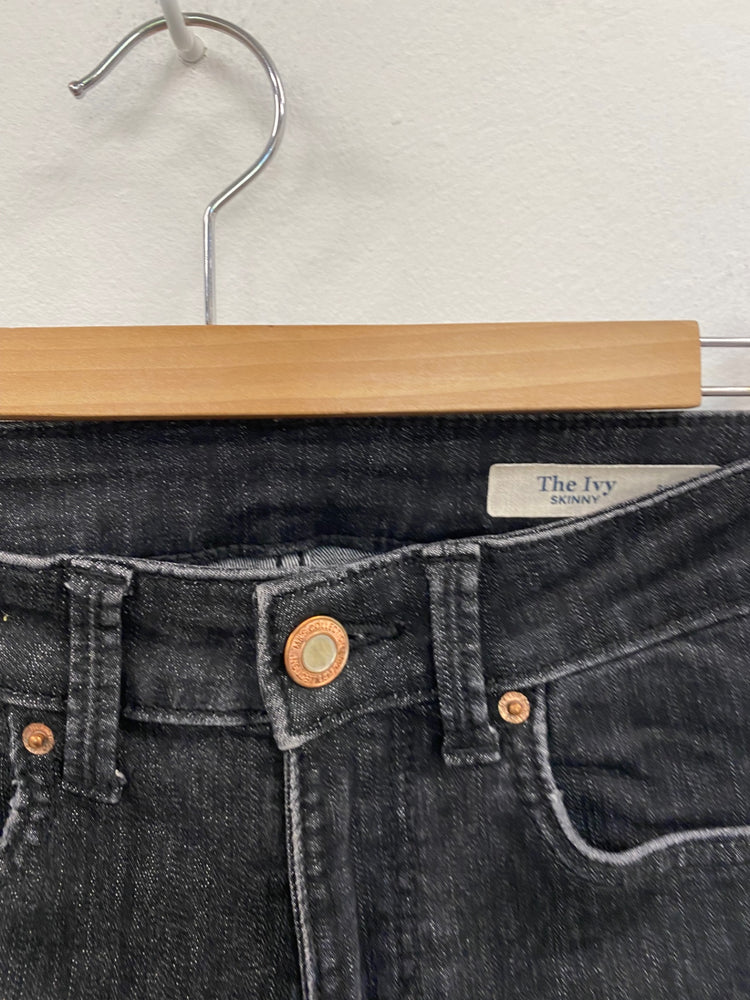 Amazing Marks & Spencer The Ivy  Jeans Uk8 Black distressed raw edge HT149