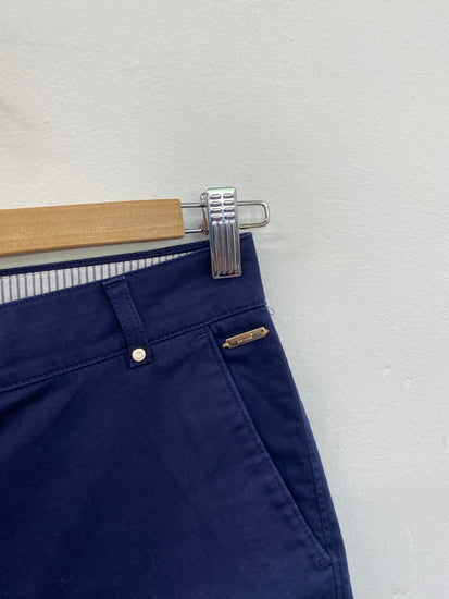 Amazing Marks & Spencers Cropped trousers Uk8 Navy Blue per Una Classic HT149