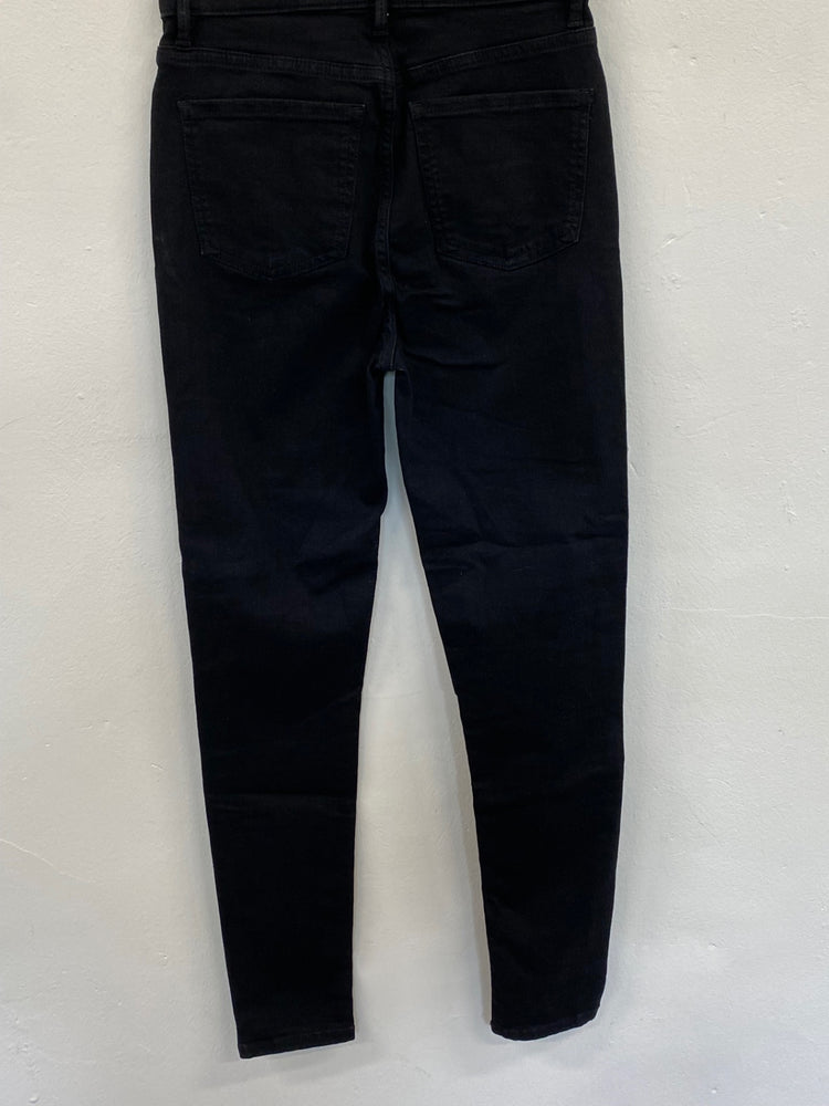 Amazing Marks & Spencers Skinny jeans UK6  Long Black Embellished HT149