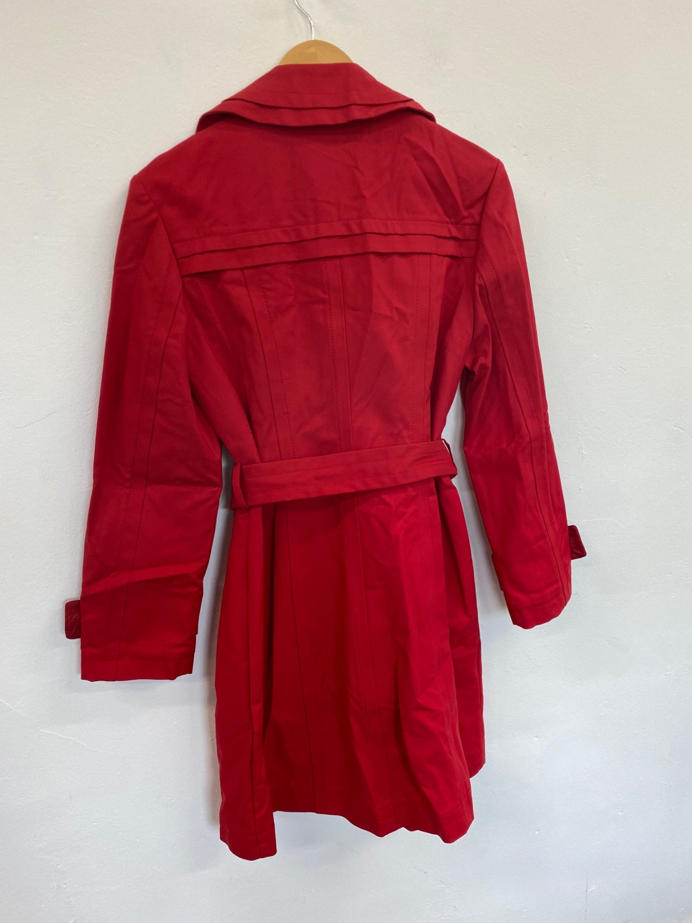Amazing CC Country Casuals Trench Coat UK10 Red Mid Mac New HL149