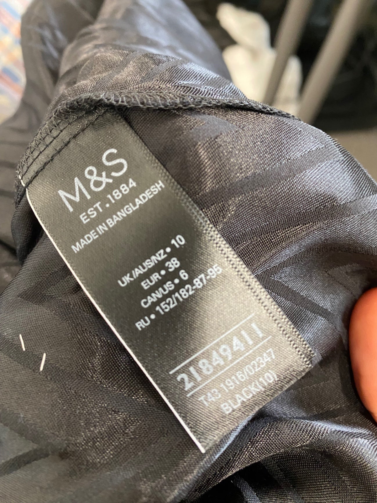Amazing M&S Blouse UK10 Black high neck formal classic HT149